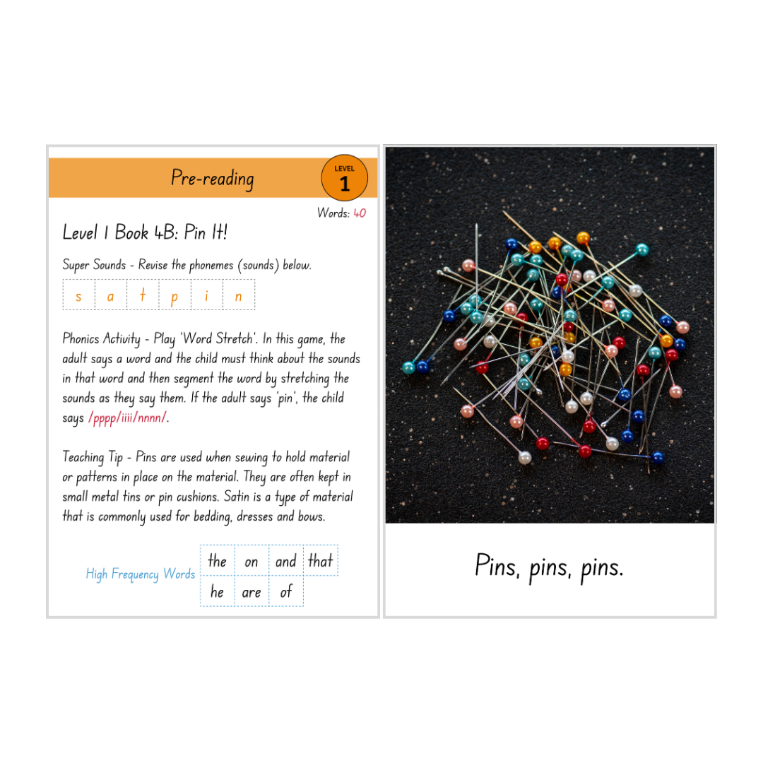 Pin It! (Level 1 Book 4B - Non-Fiction Series B)