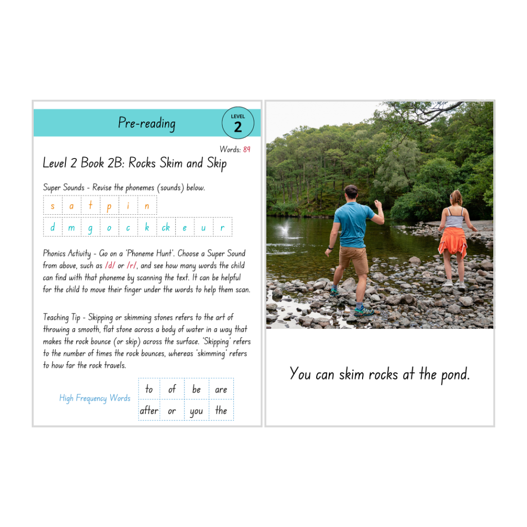 Rocks Skim and Skip (Level 2 Book 2B - Non-Fiction Series B)