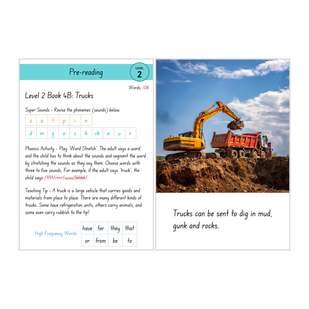 Trucks (Level 2 Book 4B - Non-Fiction Series B)