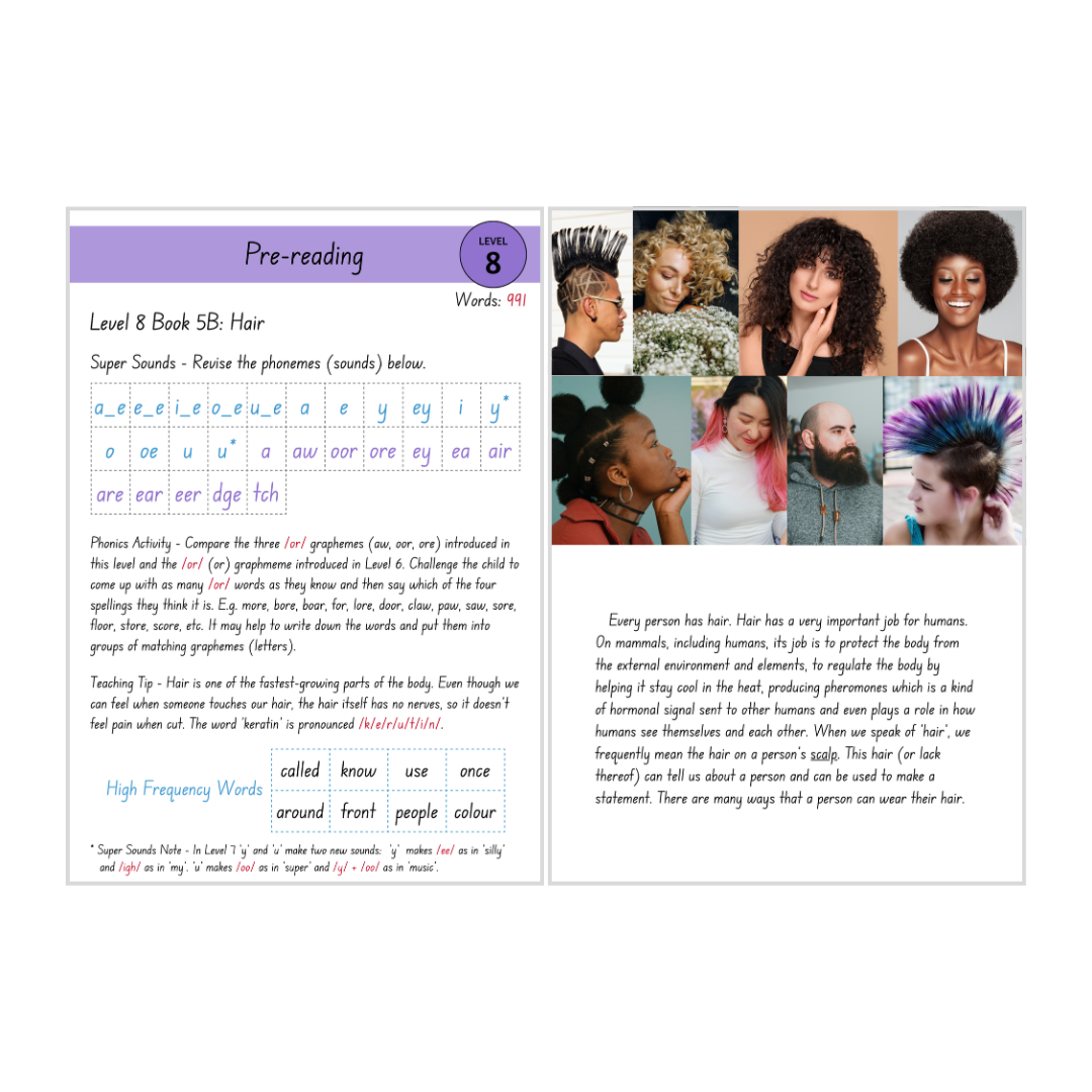 Hair (Level 8 Book 5B - Non-Fiction Series B)