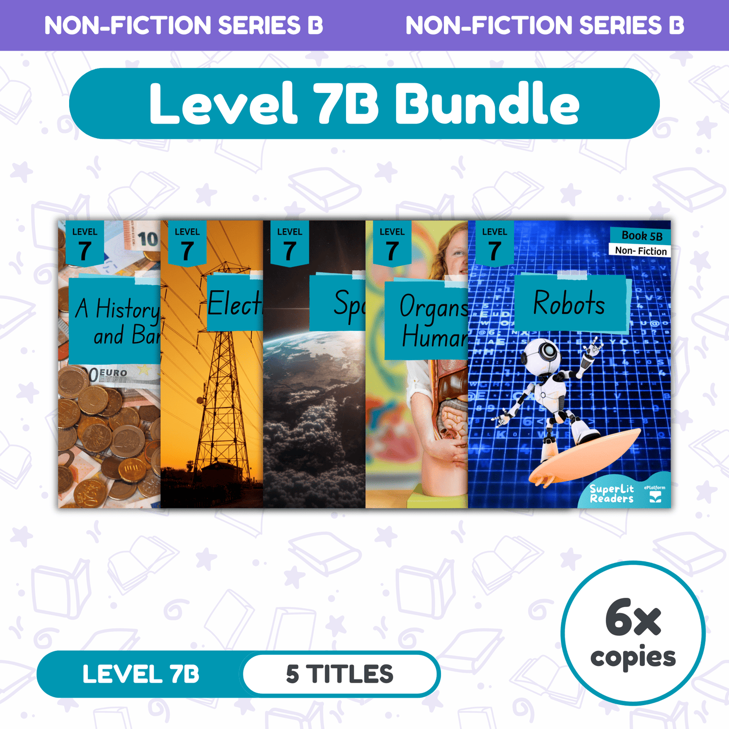 SuperLit Phonics Decodable Readers Non Fiction Level 7B Six Sets