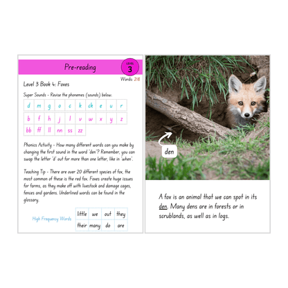 Foxes (Level 3 Book 4 - Non-Fiction Series) - SuperLit Readers by EPlatform Limited