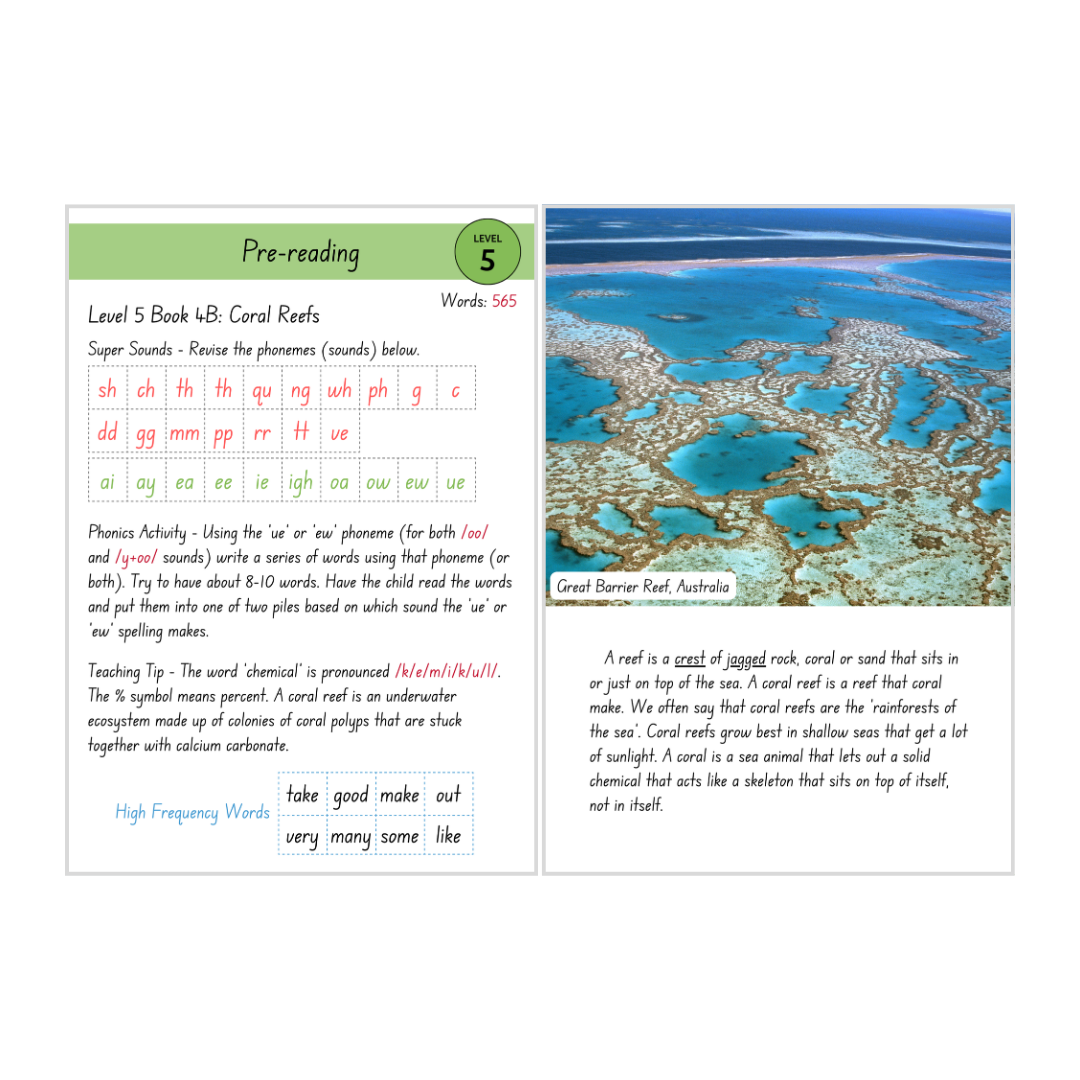Coral Reefs (Level 5 Book 4B - Non-Fiction Series B)