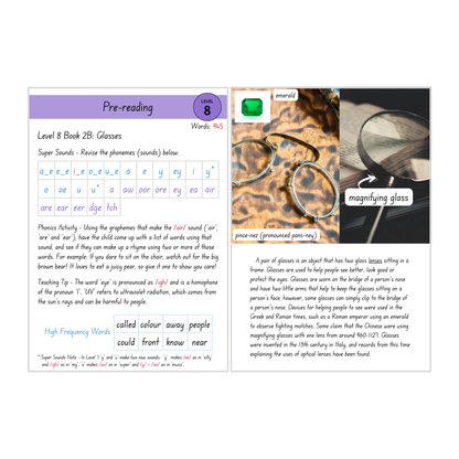 Glasses (Level 8 Book 2B - Non-Fiction Series B)