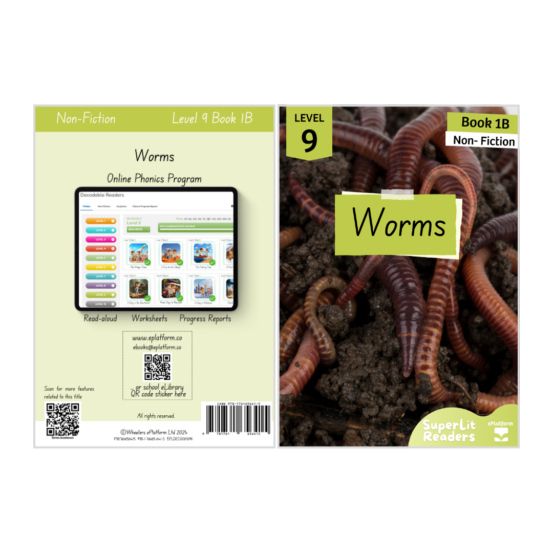 Worms (Level 9 Book 1B - Non-Fiction Series B)