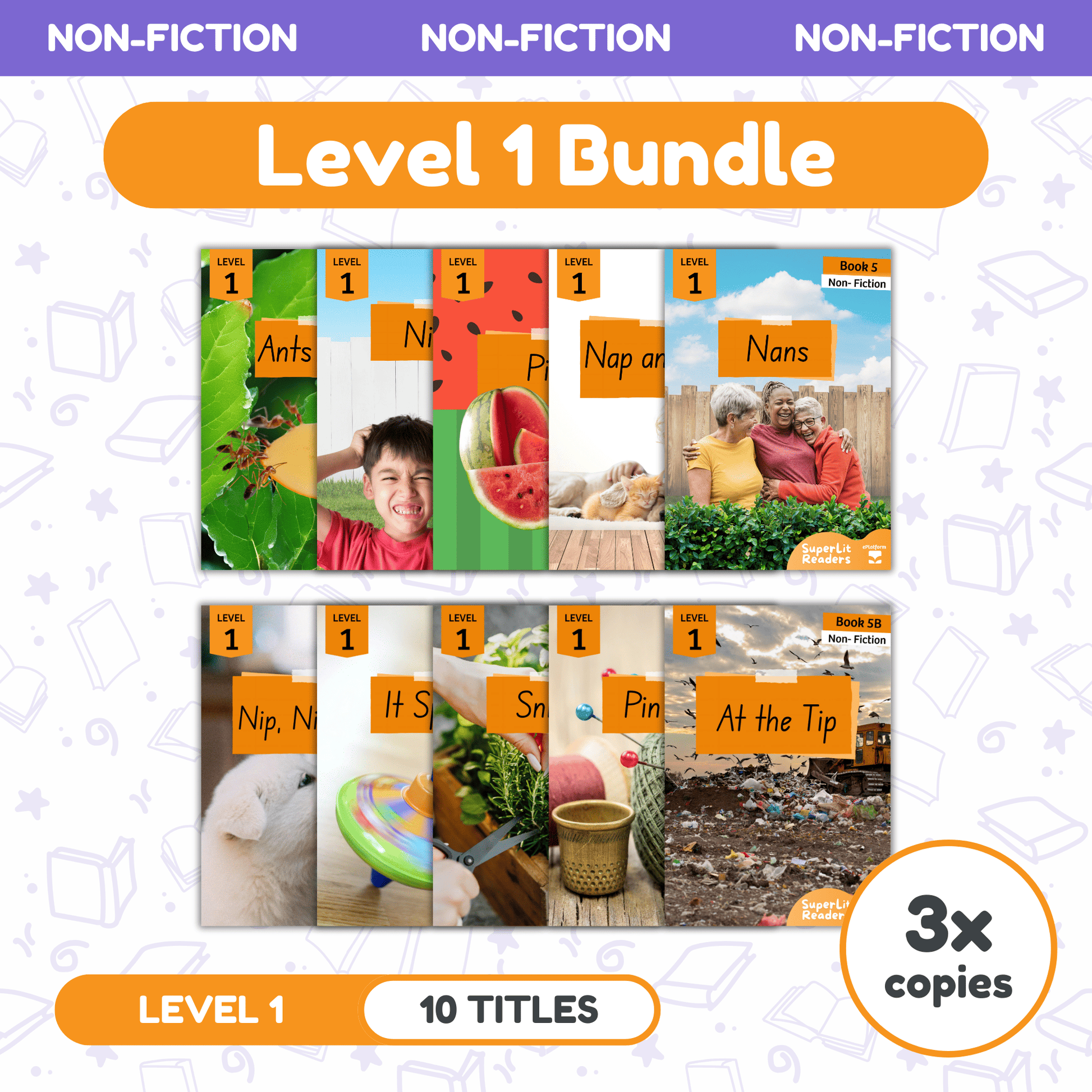 SuperLit Phonics Decodable Readers Non Fiction Level 1 Three Sets