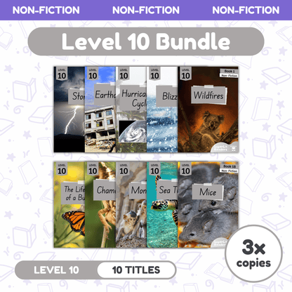 SuperLit Phonics Decodable Readers Non Fiction Level 10 Three Sets