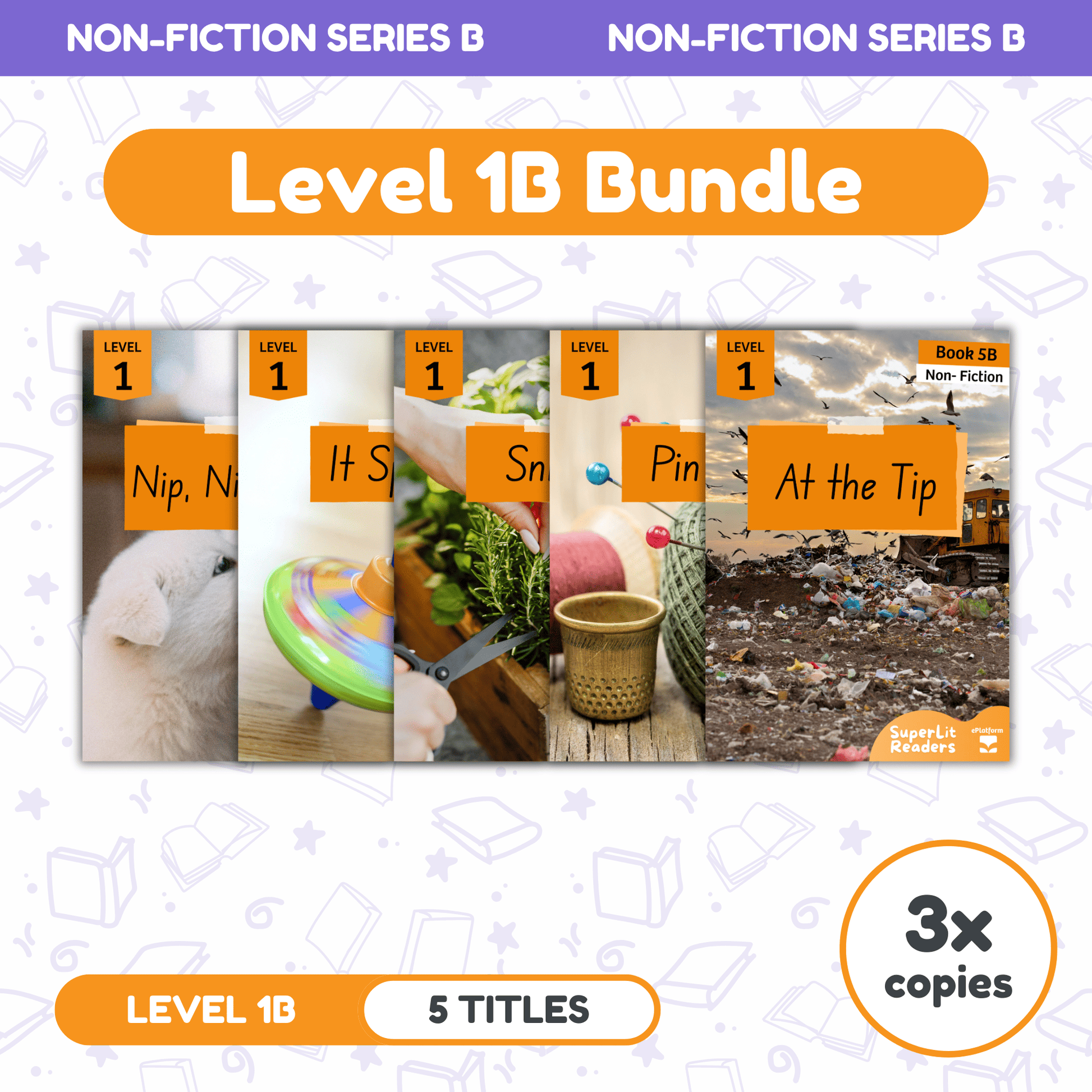 SuperLit Phonics Decodable Readers Non Fiction Level 1B Three Sets