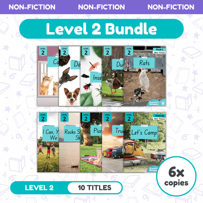 SuperLit Phonics Decodable Readers Non Fiction Level 2 Six Sets