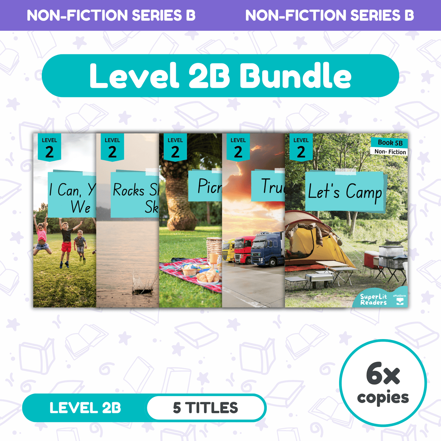 SuperLit Phonics Decodable Readers Non Fiction Level 2B Six Sets