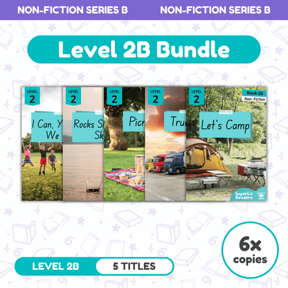 SuperLit Phonics Decodable Readers Non Fiction Level 2B Six Sets