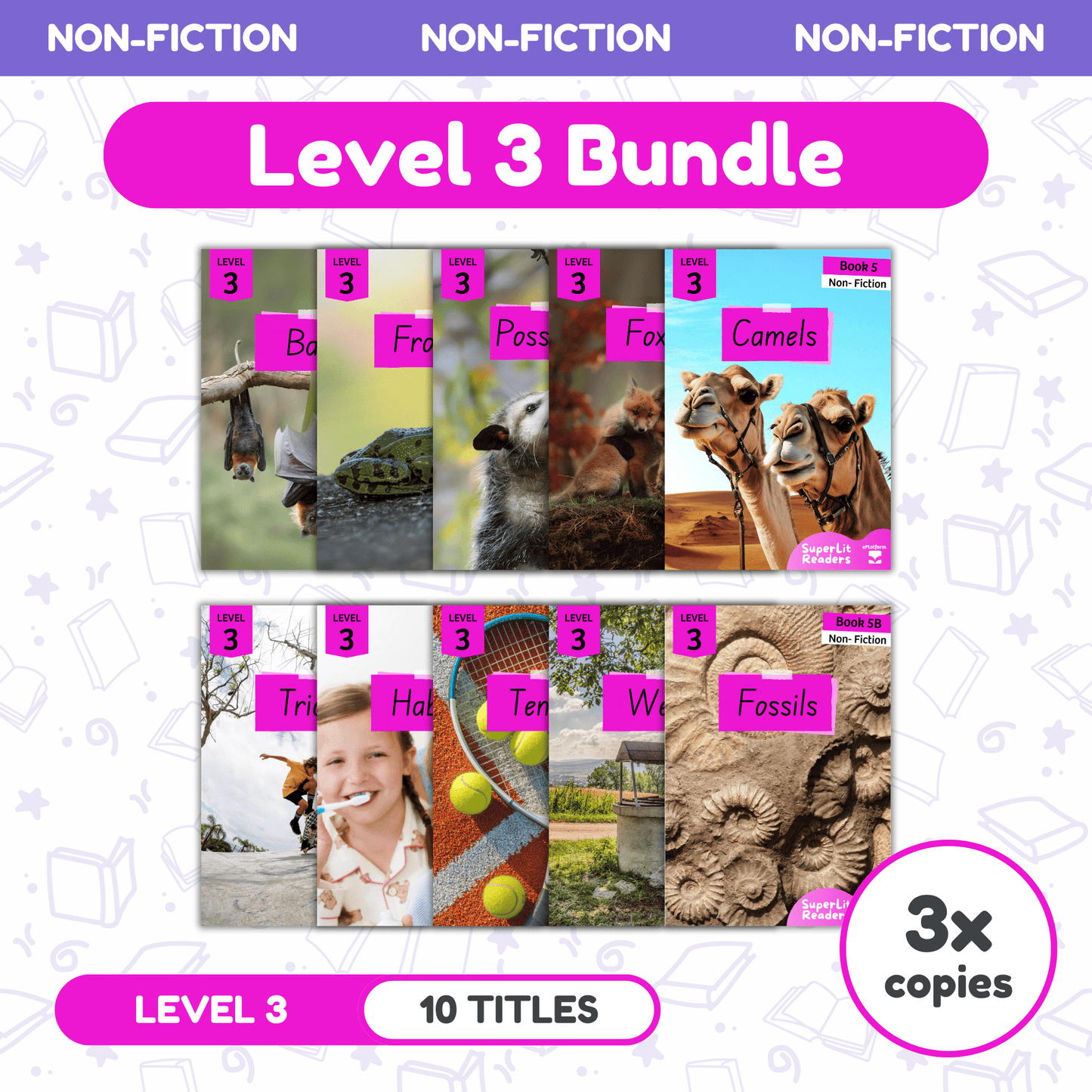 SuperLit Phonics Decodable Readers Non Fiction Level 3 Three Sets