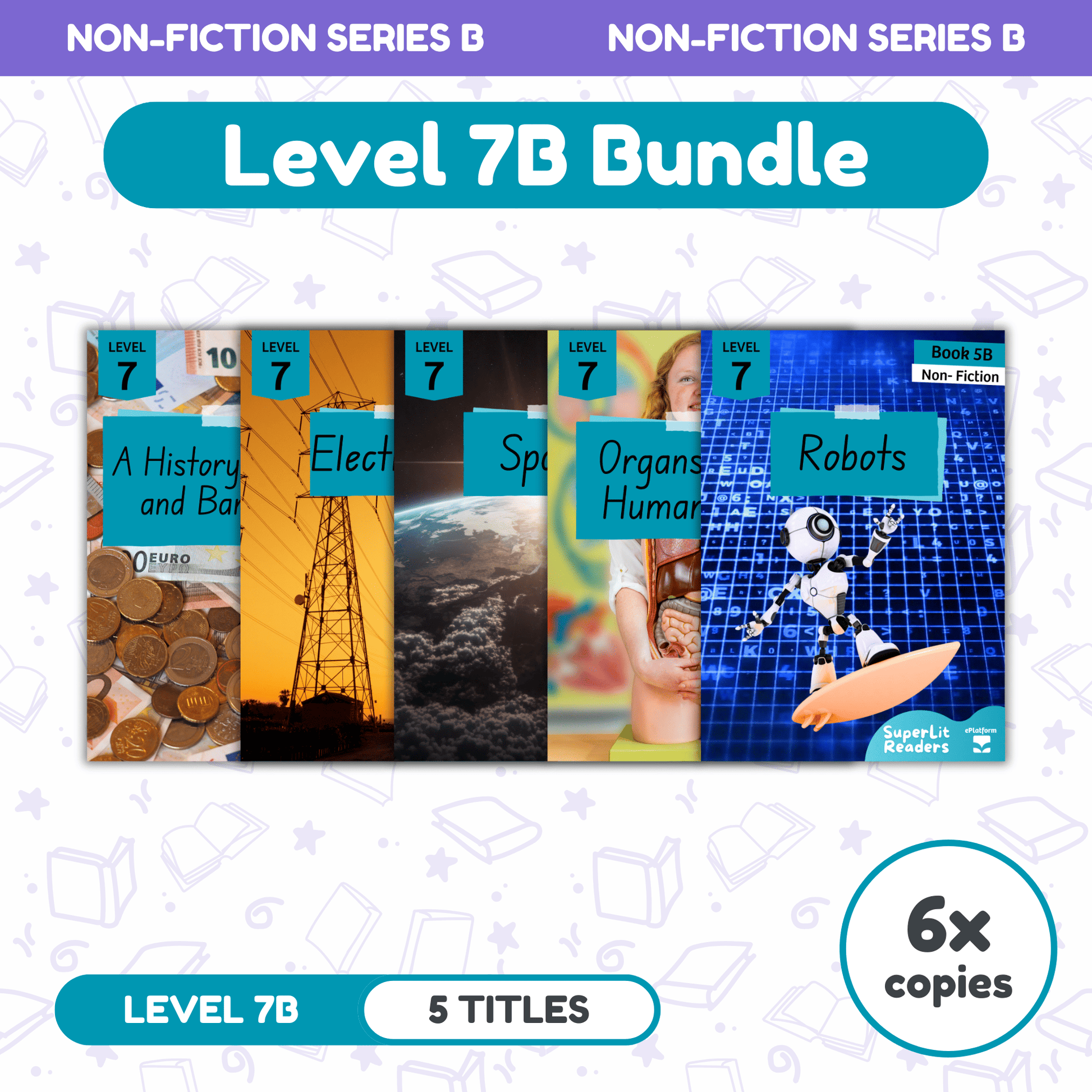 SuperLit Phonics Decodable Readers Non Fiction Level 7B Six Sets