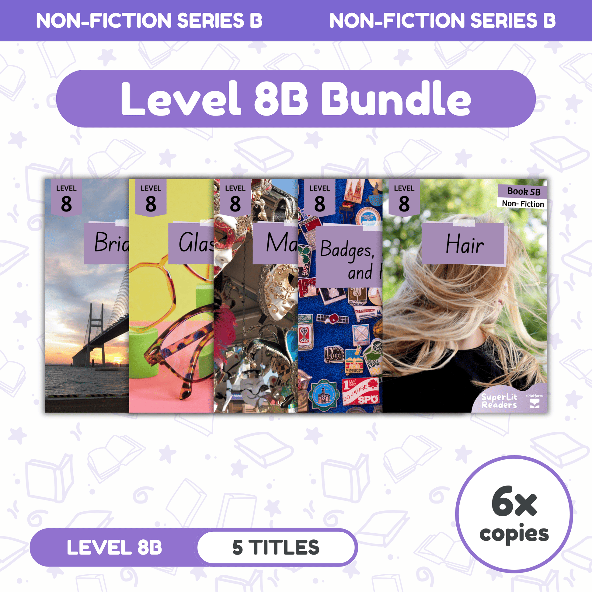 SuperLit Phonics Decodable Readers Non Fiction Level 8B Six Sets