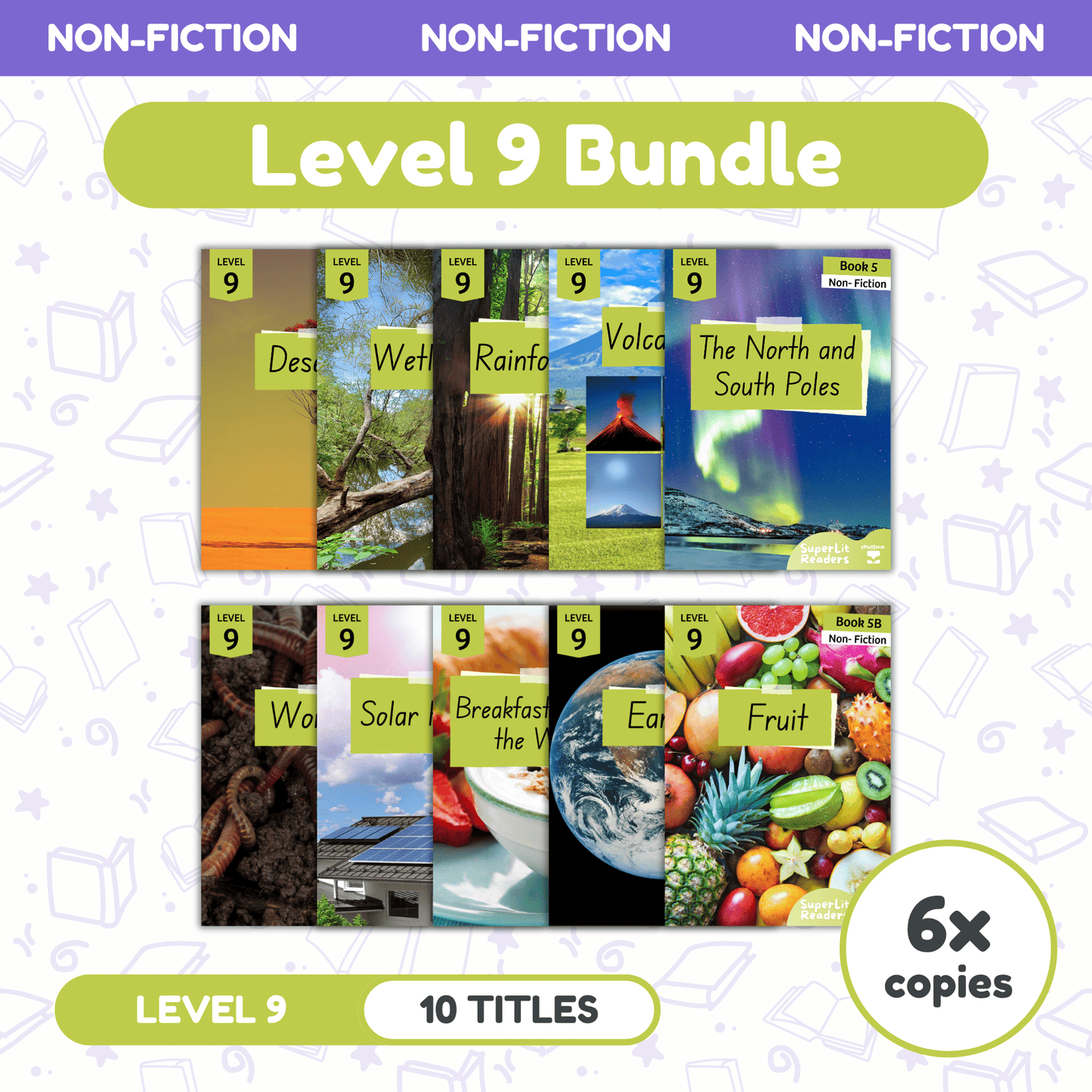 SuperLit Phonics Decodable Readers Non Fiction Level 9 Six Sets