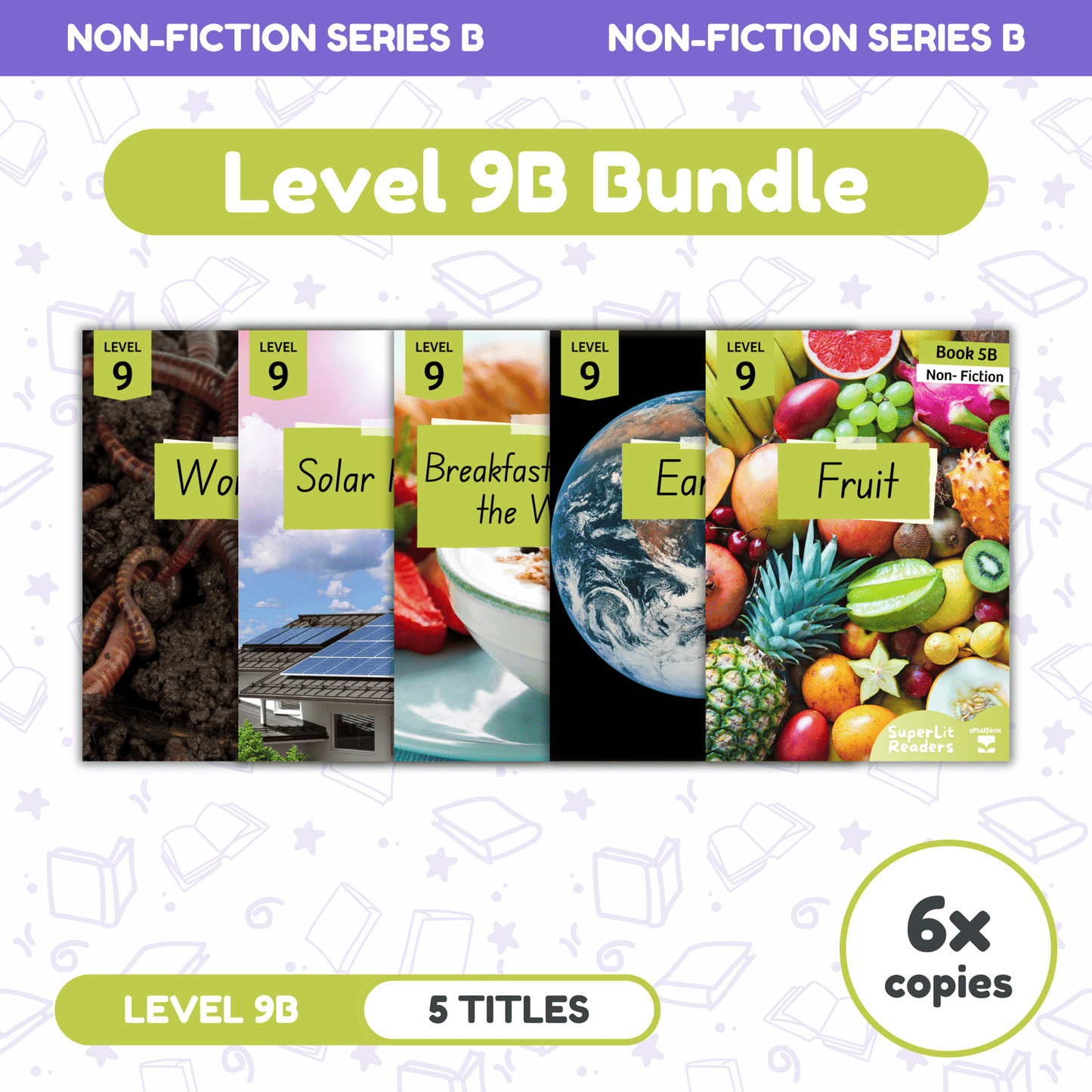 SuperLit Phonics Decodable Readers Non Fiction Level 9B Six Sets