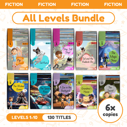 SuperLit Phonics Decodable Readers Fiction All Levels Six Sets
