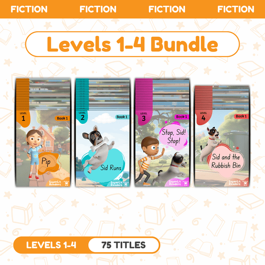 SuperLit Phonics Decodable Readers Fiction Levels 1-4 Single Set