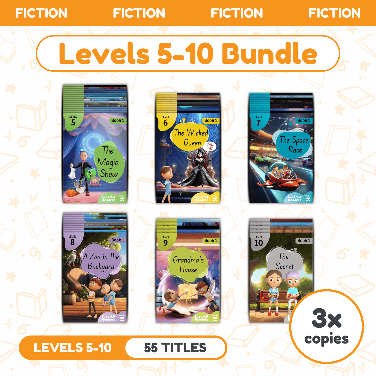 SuperLit Phonics Decodable Readers Fiction Levels 1-4 Three Sets