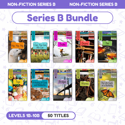 SuperLit Phonics Decodable Readers Non-Fiction Series B All Levels Bundle Single Set